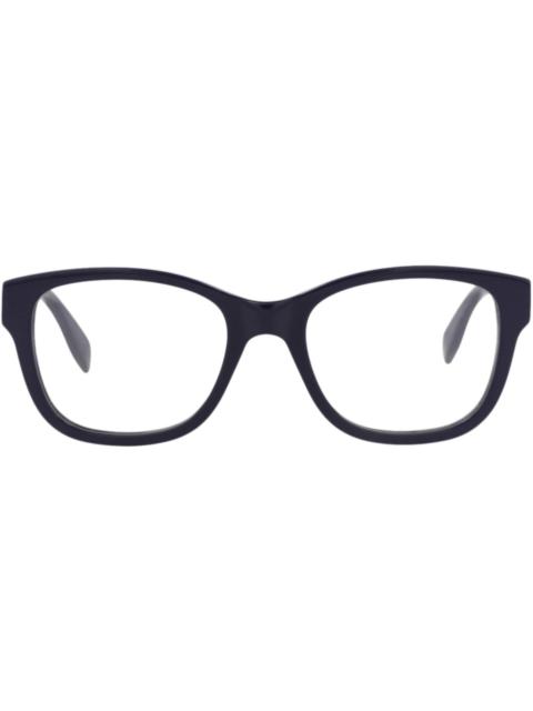 Alexander McQueen Alexander McQueen Square-Frame Acetate Optical Frames Blue Blue Transparent (AM0350O-30012328-004)