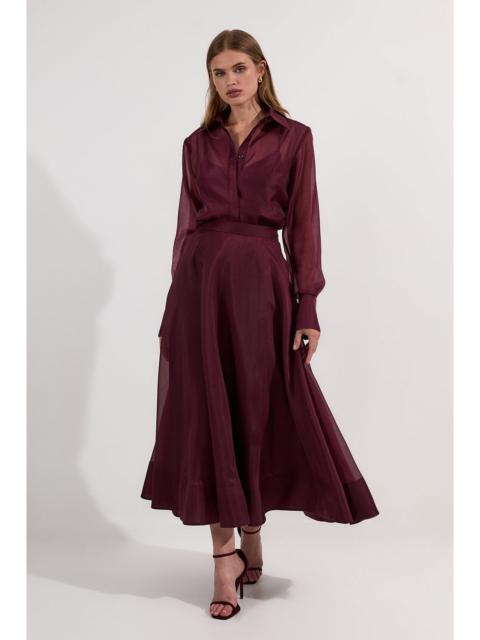KAREN MILLEN Organdie Woven Prom Skirt