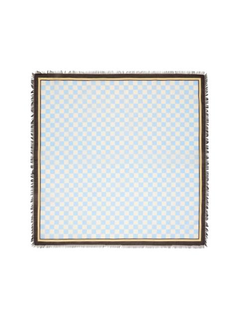 TOTEME Blue & Off-White Cotton Silk Scarf