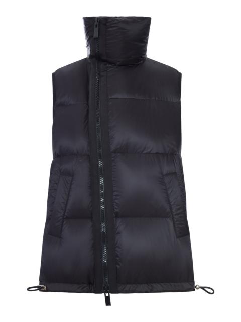 sacai NYLON VEST WITH HIGH COLLAR AND DRAWSTRING