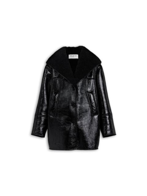 Alaïa HOODED SHEARLING PARKA