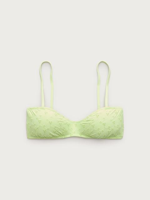 J.CREW Wave eyelet bikini top