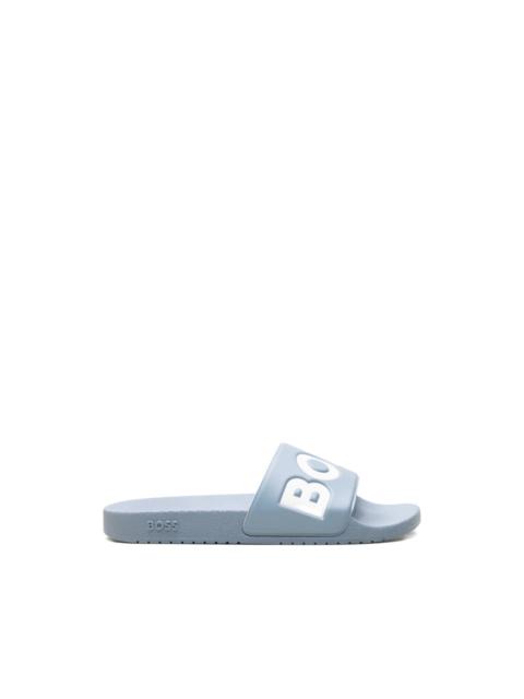 BOSS logo-debossed slides