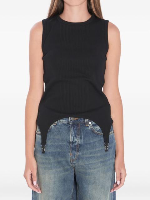 Jean Paul Gaultier ribbed hook-detail top