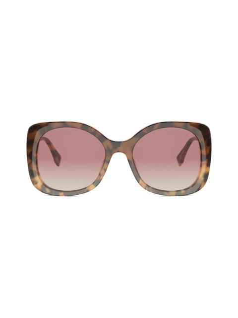 FENDI Women's Fendigraphy 55MM Butterfly Sunglasses - Gold Bordeaux