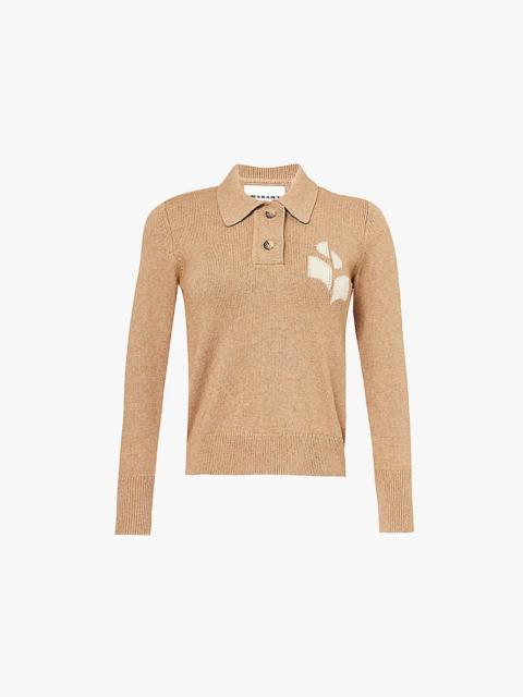 Nola polo-collar organic-cotton and wool jumper