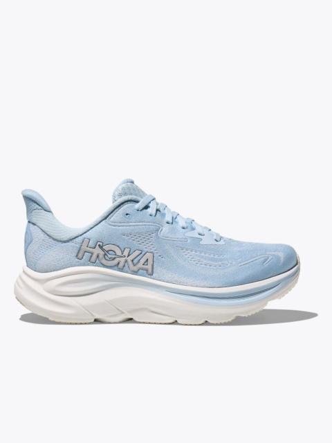 HOKA Women's Clifton 10 Shoes in Glacier Blue/Silver