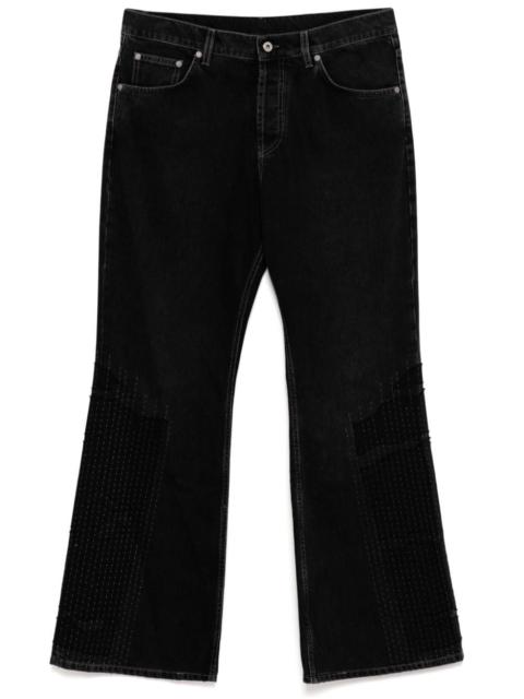 Off-White patchwork flared jeans