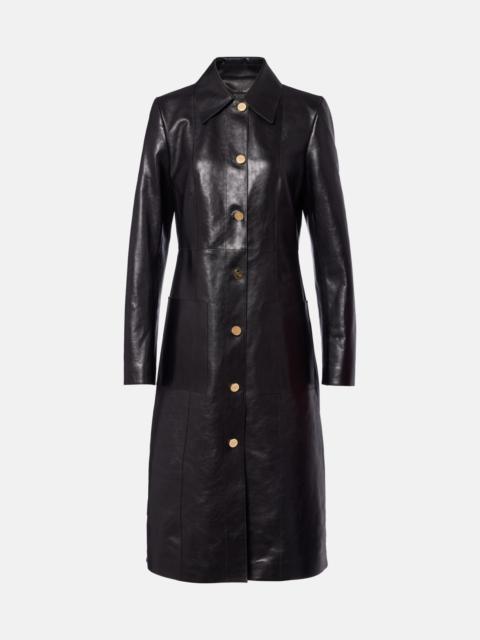 GUCCI Interlocking G leather coat
