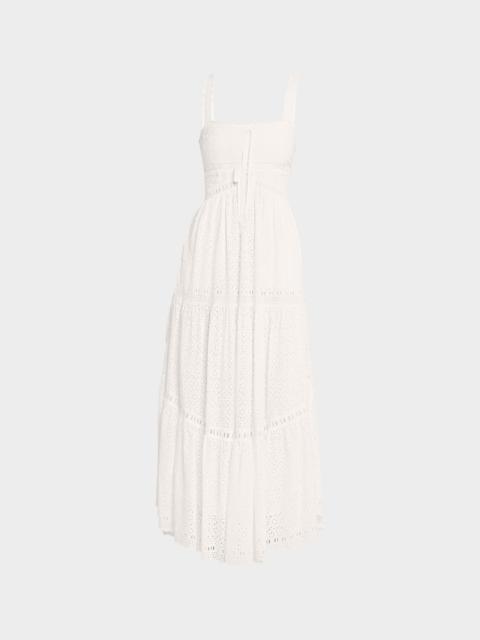 ULLA JOHNSON Constance Sleeveless Cotton Eyelet Maxi Dress