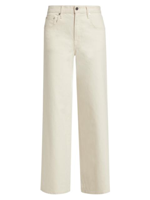 TWP Women's Tiny Dancer Stretch-Cotton Wide-Leg Jeans - Natural