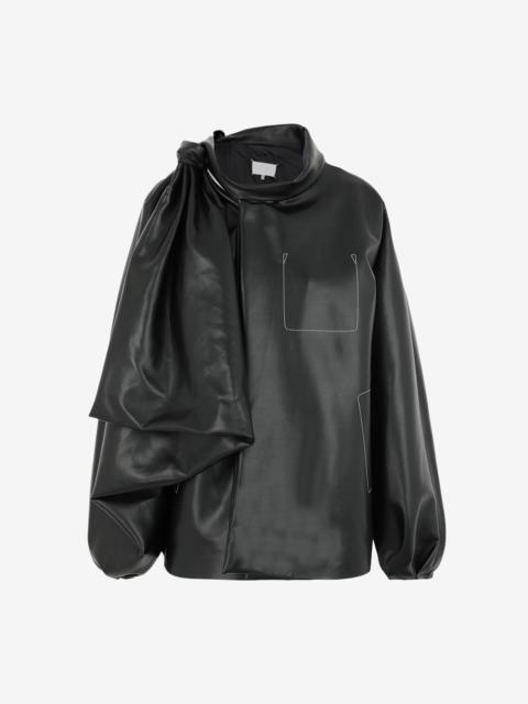 Maison Margiela A-line faux leather jacket