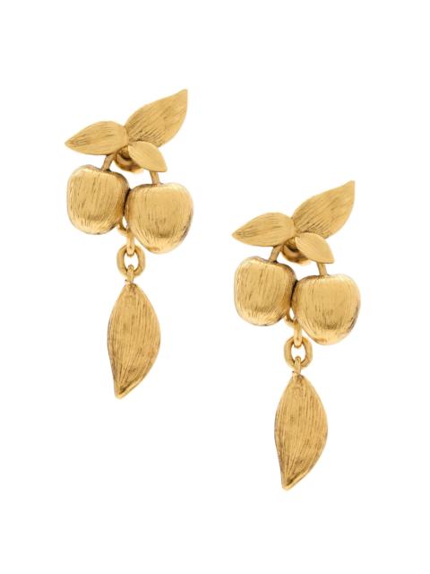 SAINT LAURENT Women's Cherry Earrings in Metal - Brass Gold