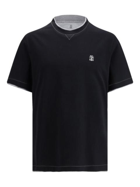 Brunello Cucinelli embroidered-logo T-shirt