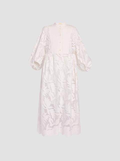 Erdem FLORAL CUTWORK MIDI DRESS