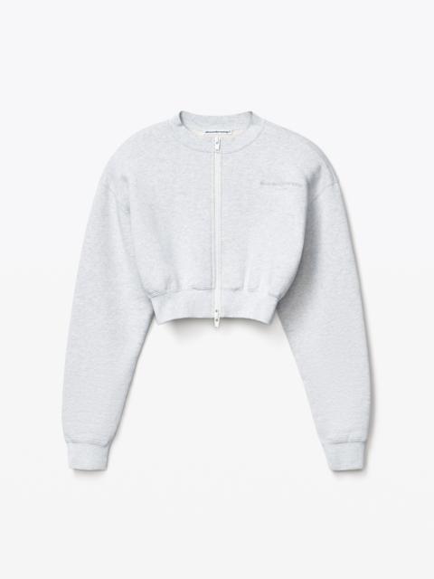 alexanderwang.t ZIP CREWNECK SWEATSHIRT IN TERRY