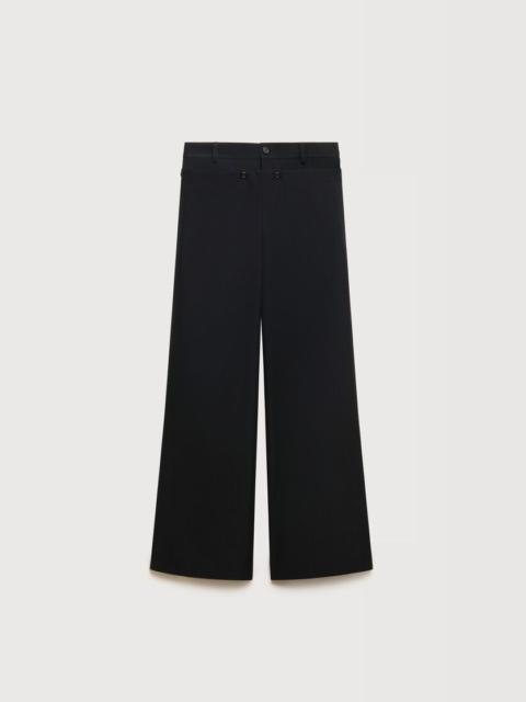 Marni BLACK TECHNICAL WOOL TROUSERS WITH BUTTONED FLAP