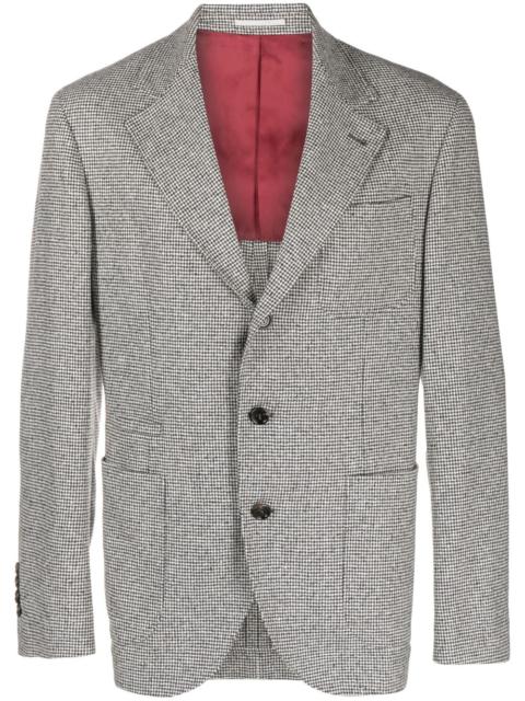 Brunello Cucinelli houndstooth-pattern virgin wool-blend suit