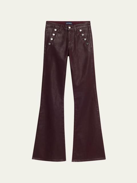 RAMY BROOK Coated Helena Flare Jeans