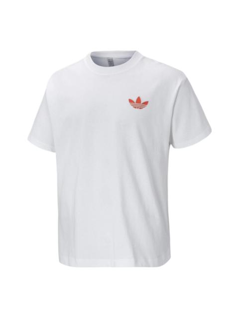 adidas originals Cotton Logo Short Sleeve Unisex White T-Shirt H47112