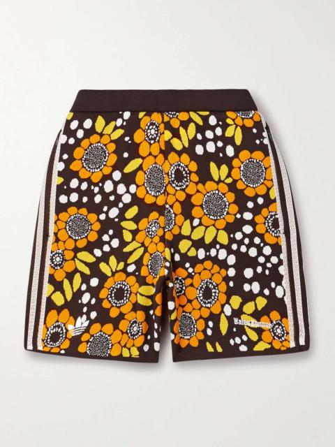 adidas Originals + Wales Bonner jacquard-knit shorts Orange