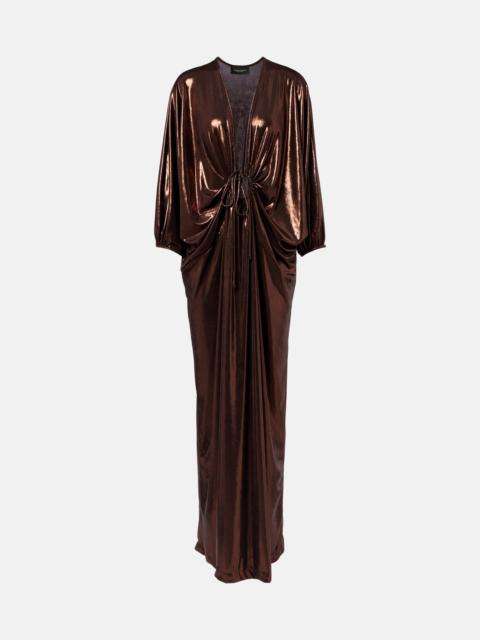 ADRIANA DEGREAS Cutout draped kaftan
