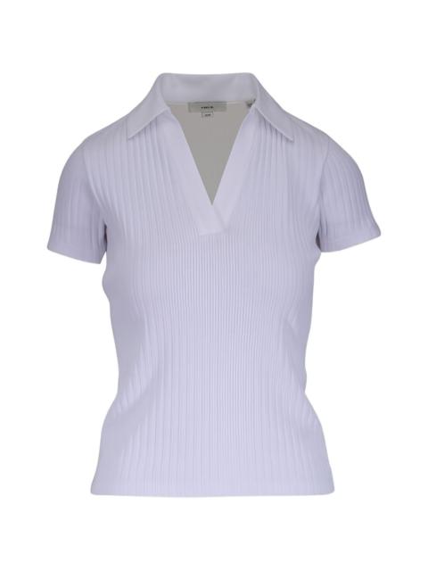 Vince V-neck ribbed T-shirt