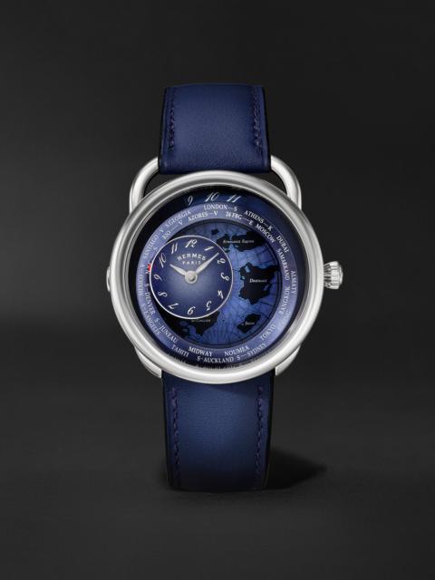Hermès Arceau Le Temps Voyageur Automatic Stainless Steel Watch, Ref. W057263WW00