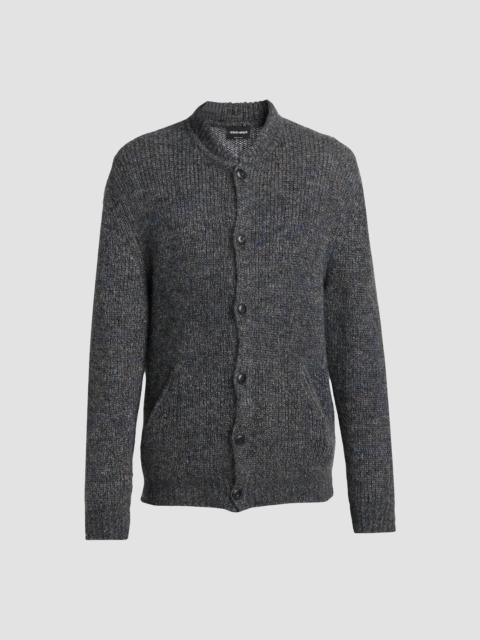 GIORGIO ARMANI Men's Mohair-Blend Cardigan - Grey