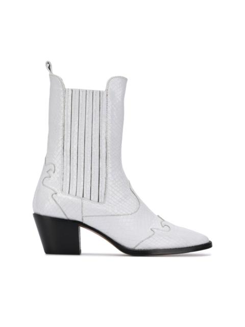 PARIS TEXAS snakeskin effect cowboy boots