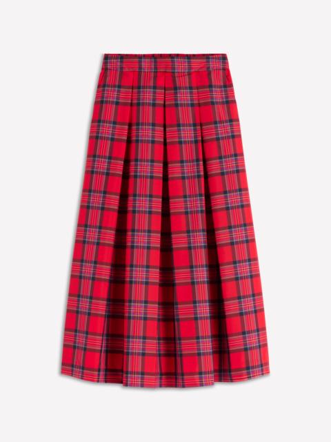 BODEN Verity Tartan Midi Skirt-Red, Navy & Purple Brand Check