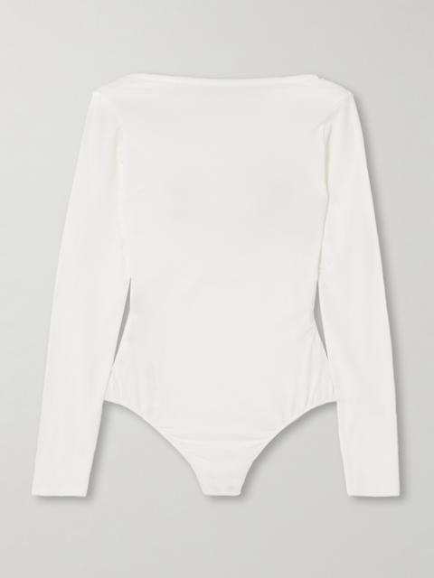Another Tomorrow Stretch-organic Cotton And Lyocell-blend Jersey Bodysuit