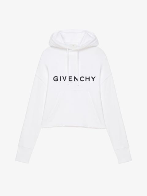 Givenchy GIVENCHY ARCHETYPE CROPPED HOODIE IN FLEECE