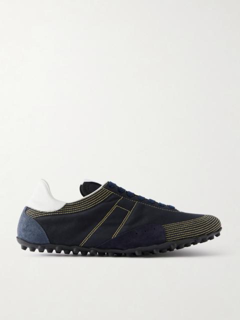 Maison Margiela Sprinters Leather and Suede-Trimmed Cotton-Twill Sneakers