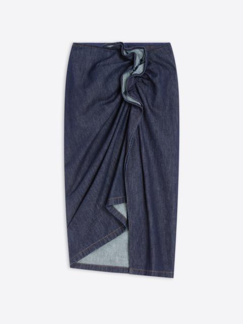 Dries Van Noten DRAPED DENIM SKIRT