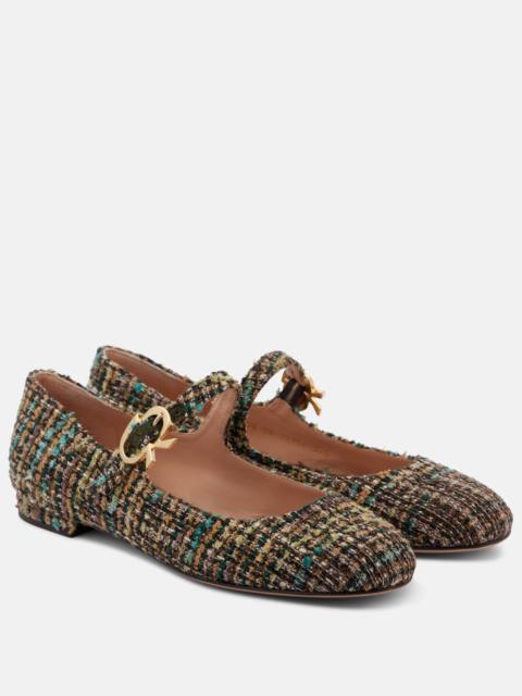 Gianvito Rossi Venezia tweed ballet flats