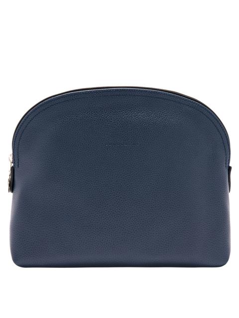 Longchamp Le Foulonné Toiletry case Navy - Leather