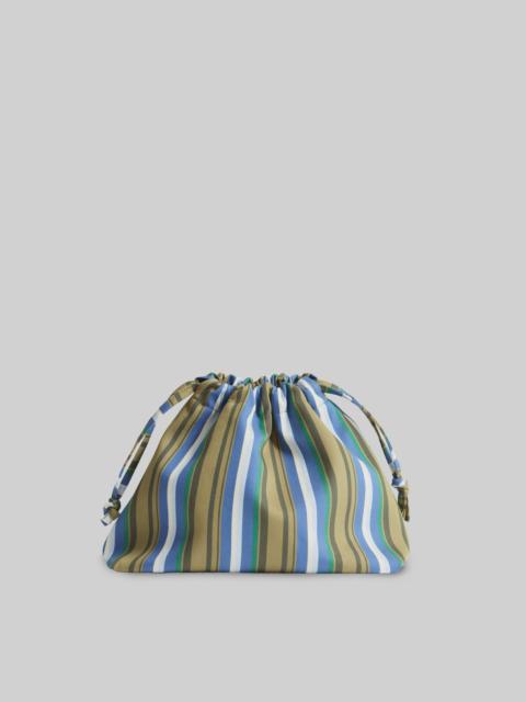 The Frankie Shop Morgan Small Pouch - Green Multi Stripe