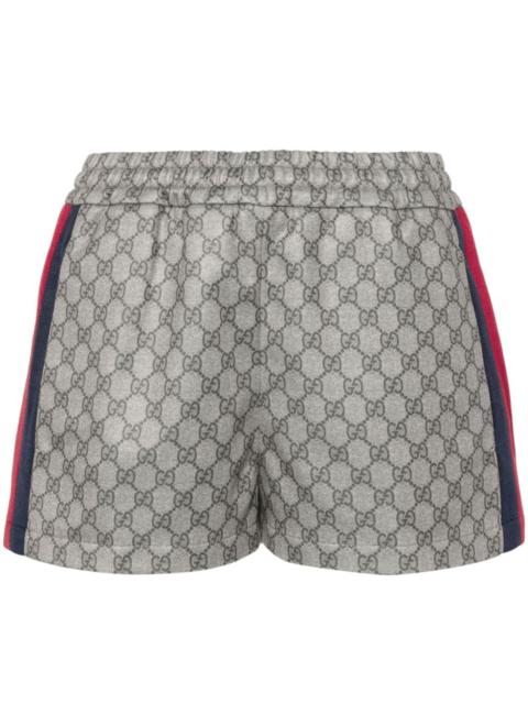 GUCCI Web-stripe logo-motif shorts