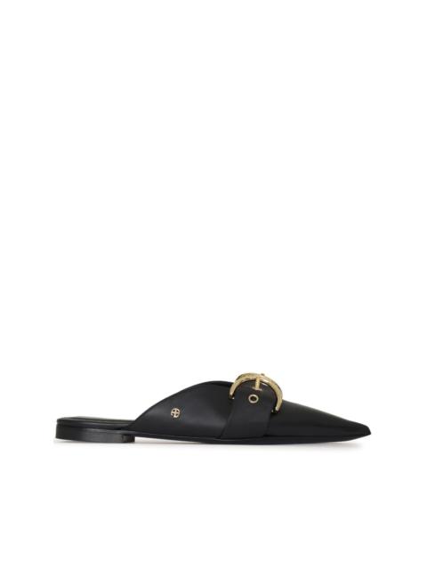 Zoe buckle-detail mules