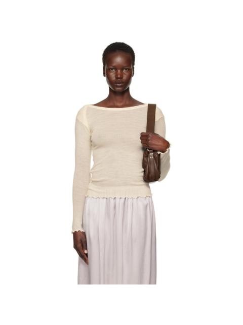 BASERANGE Beige Disc Long Sleeve T-shirt