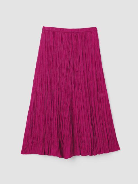 EILEEN FISHER Crushed Silk Flared Skirt