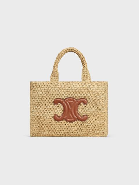 SMALL CABAS THAIS in Raffia and calfskin