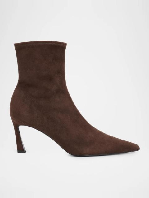SIMKHAI 95mm Kayla Stretch Suede Ankle Boots