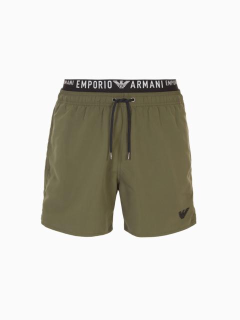 ASV recycled-fabric swim shorts with logoband