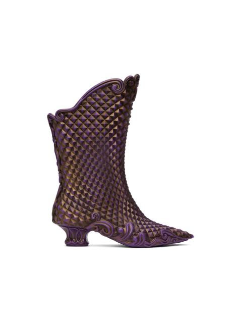 Y/Project Purple & Gold Melissa Edition Court Boots