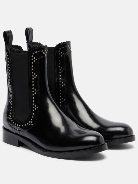AQUAZZURA Skye embellished leather Chelsea boots