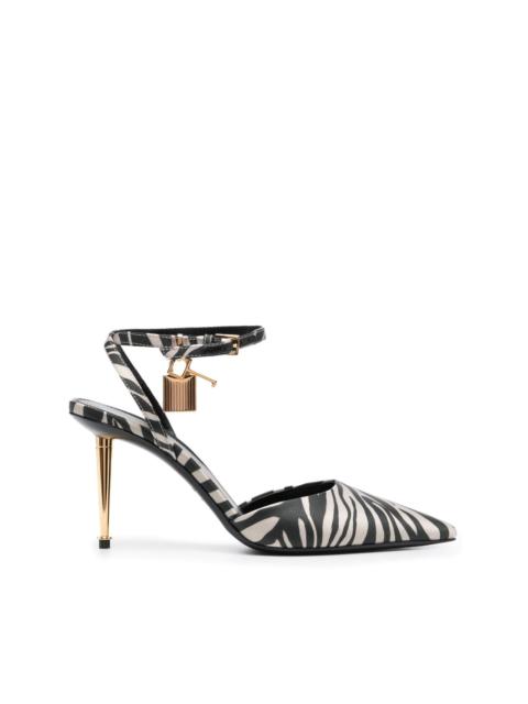 Padlock 80mm zebra-print pumps