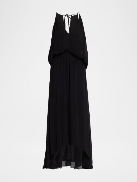 RAMY BROOK Ambar Draped V-Neck Maxi Dress