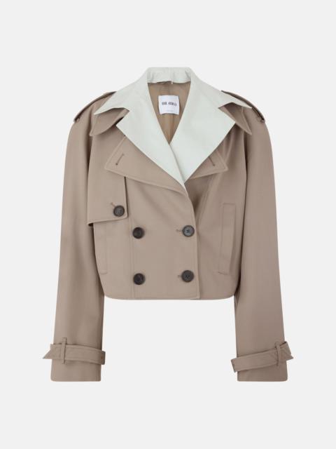 THE ATTICO GREY SHORT TRENCH COAT